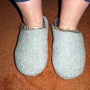 Grey slippers